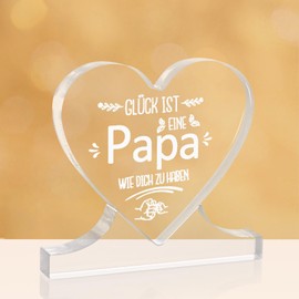 Gift Dad Birthday, Father's Day Gift, Heart Shaped Acrylic Decoration Gifts for Dad, Dad Gift Birthday, Best Dad Gifts for Father's Day, Christmas, Birthday Gift for Dad