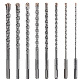 Wensilon kit 8inch Concrete Drill Bit Set Cross-Type Double Thread Carbide Material Suitable for Concrete, Brick, Cement Walls, Stone, Hammer Drill Bits for Concrete