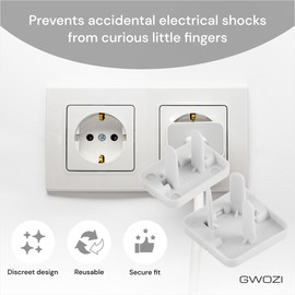 Outlet Covers 16 Pcs - Plug Covers for Electrical Outlets with Plastic - Socket Covers for Outlets 3-Prong & 2-Prong - Protector Outlet Plug Covers with Difficult Pull Handle