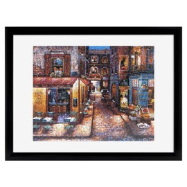 MCS 14.25x19.25 Puzzle Frame for Finished Puzzles, Black Vertical & Horizontal Wall-Mounted Picture Display for Preservation (1-Pack)