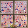 Iconikal 200-Count July 4th Static Vinyl Window Cling Decorations, Patriotic
