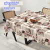 Fabric Tablecloth Washable Table Linen Tablecloth Cotton Polyester Cacao 160