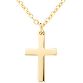 Cossa 14K Gold Cross Necklace for Women Gold 14K Gold Necklace Cross Dainty Small Cross Pendant Necklace for Faith and Love