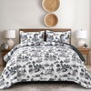 Drucon Black Farmhouse Quilt Set King Size, Toile Rustic Bedspreads,