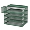 FANXIYQ Metal Stackable Letter Trays, 4-Tier Desk Organizer & Paper