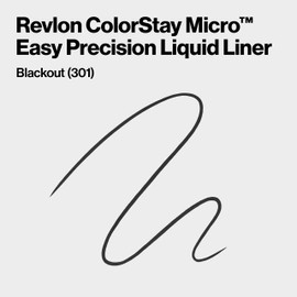 REVLON ColorStay Micro Easy Precision Liquid Eyeliner, Waterproof, Smudgeproof, Longwearing, Stocking Stuffer for Her, 301 Blackout, 2 pack