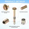 M METERXITY 5個入り 六角拡張ボルト M8x80mm カラー亜鉛メッキ鉄-炭素鋼 外六角拡張ボルト 14mmレンチ付き コンクリート/乾式ブロック/ブロック壁用 防錆メタルボルト