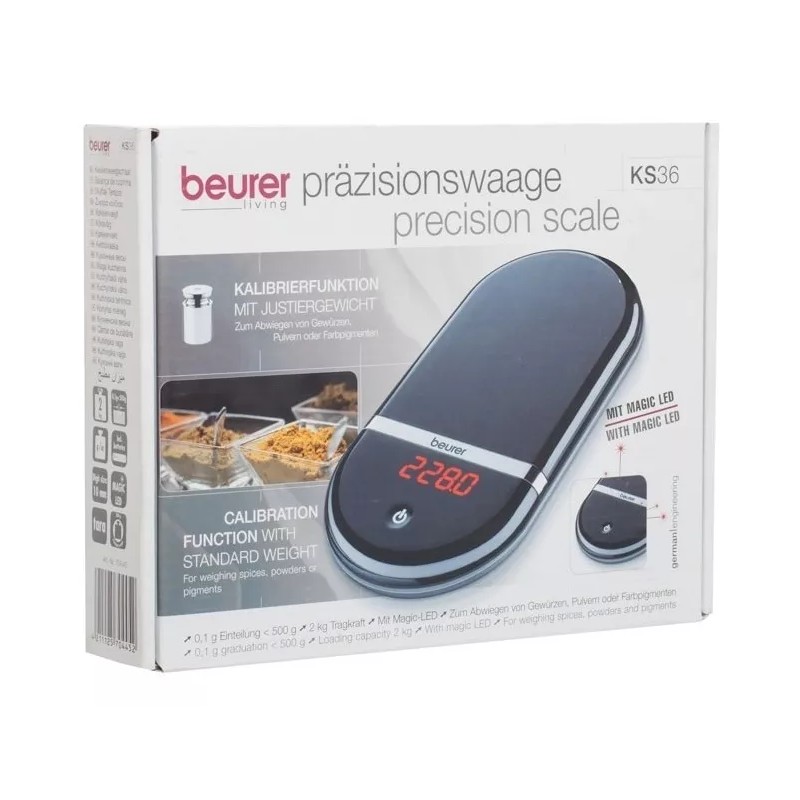 Beurer Bascula De Precisión Con Magid Led Ks36