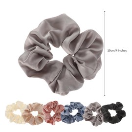 Silk Scrunchies Satin Hair Scrunchies for Women Soft Silk Hair Ties Scrunchie Elastic Velvet Scrunchie for Women Hair Ties Ponytail Holders for All Thick ThinHair Types 6 Pack