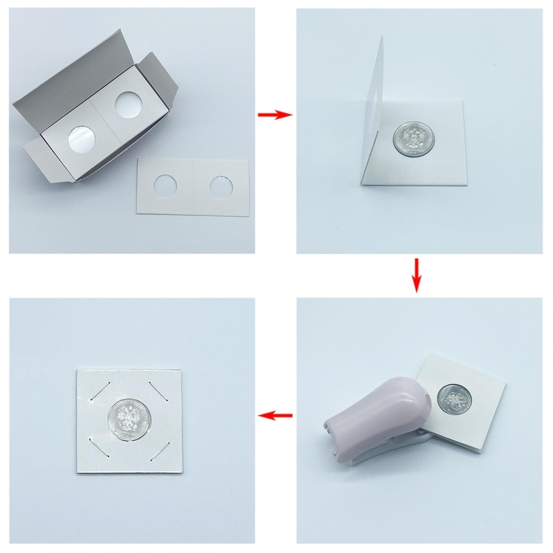 300 Pcs Cardboard Coin Flips, 6 Assorted Sizes 2" x