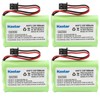 Kastar 4-Pack AAAX3 3.6V MSM 1000mAh Ni-MH Rechargeable Battery for