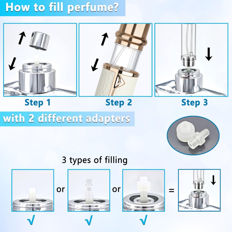 Qavhun Refillable Travel Perfume Atomizer Bottle - 5ml Luxury Pocket