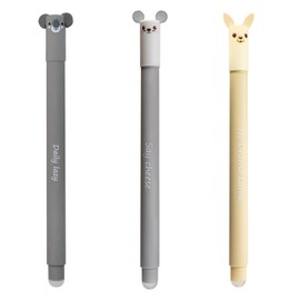 EBERHARD FABER 599019 Rollerball Pen Erasable 3 Animal Erase It Lama Koala Mouse Gel Pen Blue 0.7 mm