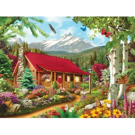 MasterPieces Memory Lane Mountain Hideaway 300 Piece EZ Grip Jigsaw Puzzle