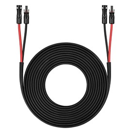 Shirbly Twin Wire Solar Panel Wire - 25FT 8AWG(10mm²) Solar Panel Extension Cable with Female and Male Connector, Tinned Copper PV Wire for Home Boat RV Solar Panel Outdoor (8AWG 25FT)