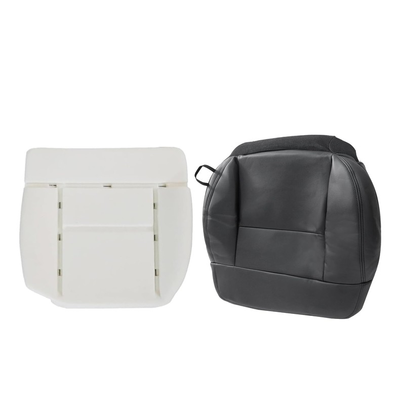FZJDSD Black Leather Driver Side Bottom Replacement Seat Cover and