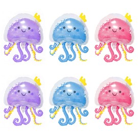 6 Pieces Jellyfish Balloons, Cute Cartoon Balloons, Sea Animal Balloons, Kids Balloons, Party Decoration Balloons