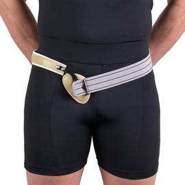 Truform-OTC Elastic Hernia Truss, Single Spring, Professional Medical Style, Hernia Support Brace, Right Side, 42 inch hip