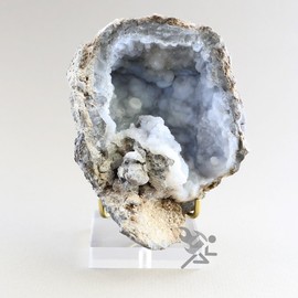 OnFireGuy 3-1/2" Acrylic Base Display Stand Easel With Adjustable Metal Arm | 3-1/2" H x 1-5/8" D x Adjustable to 3" Wide | Ideal for Displaying Mineral Rocks, Gemstones, Fossils, and Photos