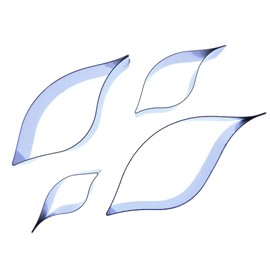 Multi Purpose Stainless Steel Sugarcraft Flower Cutter Set – Set of Four Cutter 71 17 mm x 21 mm, 58 x 23 mm, 45 x 31 x 12 mm