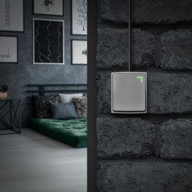 Miratic Doorbell Push Outdoor Durable and Weatherproof Wall Mounted Robust Bell Push Button Outdoor for Home and Office IP 55 Colour: Graphite Grey (with Backlight)