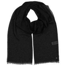 FRAAS Stole with Light Glitter - 80 x 180 cm - Lightweight Viscose Scarf for Festive Moments, Velvet black