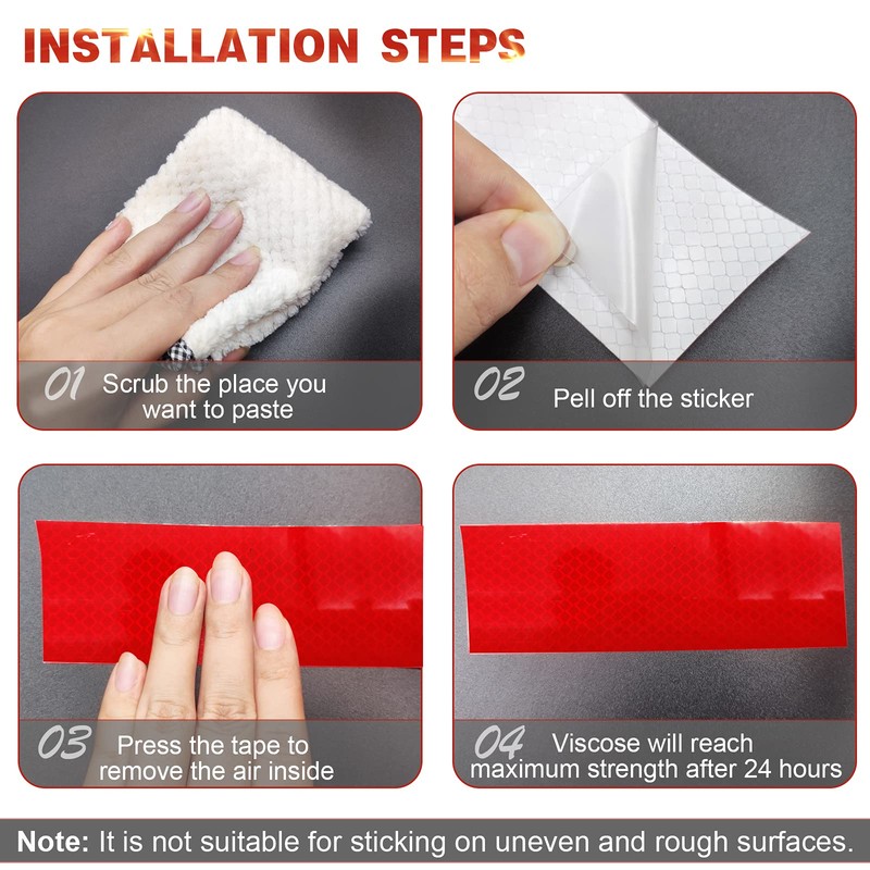 XFXIA Reflective Tape, Waterproof Self Adhesive Dot Reflective Tape Outdoor