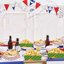 Zliisang Baseball Food Trays for Party