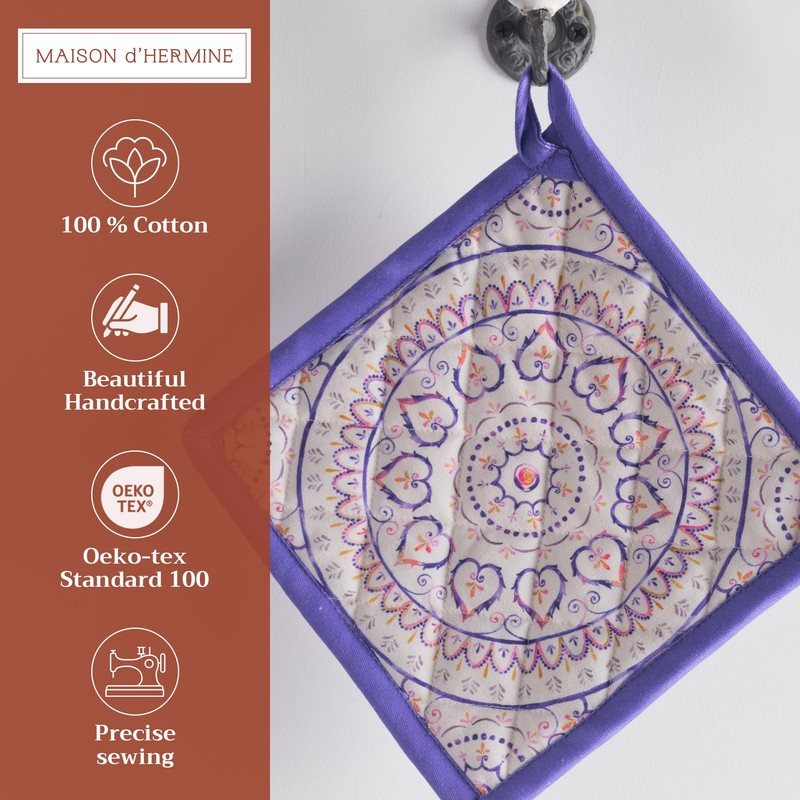 Maison d' Hermine Pot Holders 100% Cotton Heat Resistant Potholders