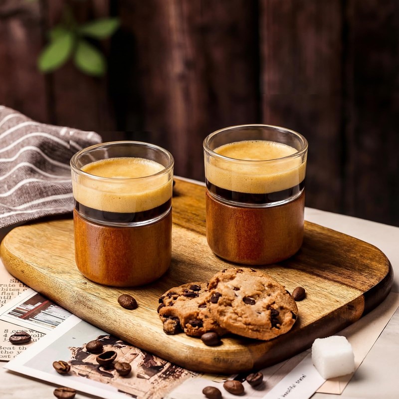 USEEKRIL Espresso Shot Cups Set of 4, 2.8 OZ Glass