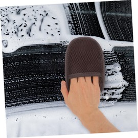 PACKOVE Car Wash Mitt Compact Imitation Lambswool Cleaning Glove for Efficient Car Detailing Safe Delicate Surfaces Easy to Carry Elegant Orange Design