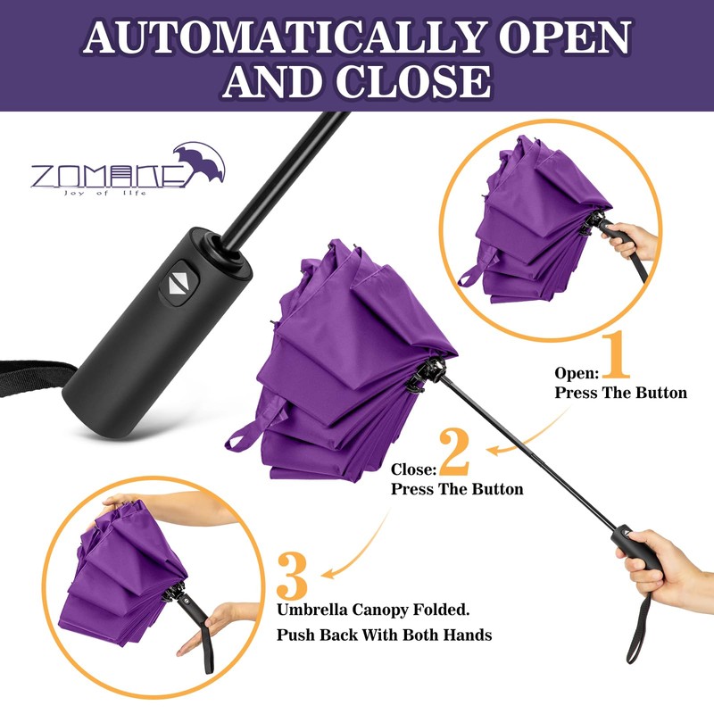 ZOMAKE Umbrella, Storm Resistant Pocket Umbrella, Large, 54 Inch Golf