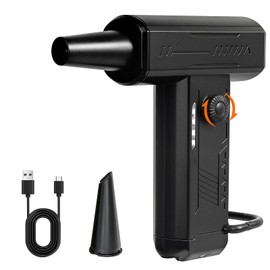 Drankin Compressed Air Duster, 4 Gear Adjustable180000RPM Super Power Electric Air Dusters Rechargeable Cordless Air Blower with LED Light for Keyboard, Car, and Home Replaces Compressed Air Can