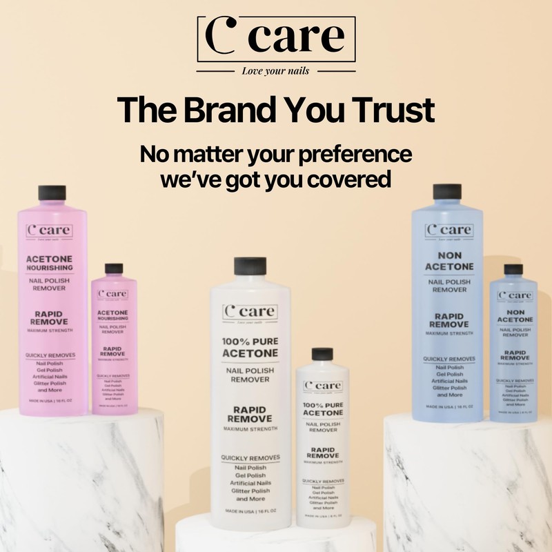 100% Pure Acetone Nail Polish Remover | Professional Quality |