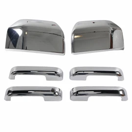 AUCERAMIC Chrome Full Mirror Covers + Door Handle Covers Fit for 2015-2020 Ford F-150 Pickup 4-Door