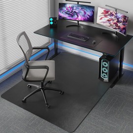 Tydle Office Chair Mat for Carpet, 36" x 48" Slip Resistant Chair Mat for Carpeted Floors, Heavy Duty Computer Under Desk Plastic Floor Mat with Grips, Carpeted Floor Protector for Home Office (Black)