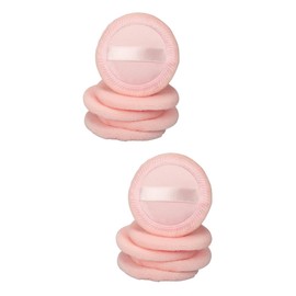 Healeved 10pcs Cotton Makeup Powder Puff Soft Loose Powder Puff for Even Foundation Application for Home Salon Travel Use Gentle Skin for Ladies and Girls Orange