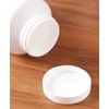 White Plastic HDPE Packer Bottle with White Ribbed Lid 17