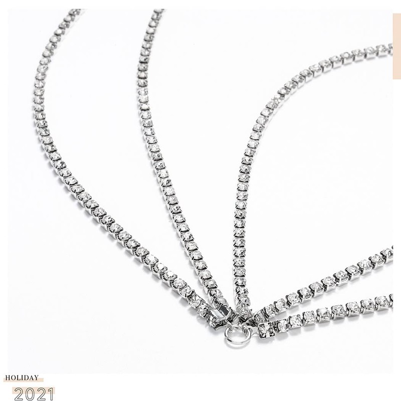 Fdesigner - Cadena para la cabeza estilo bohemio, con diamantes