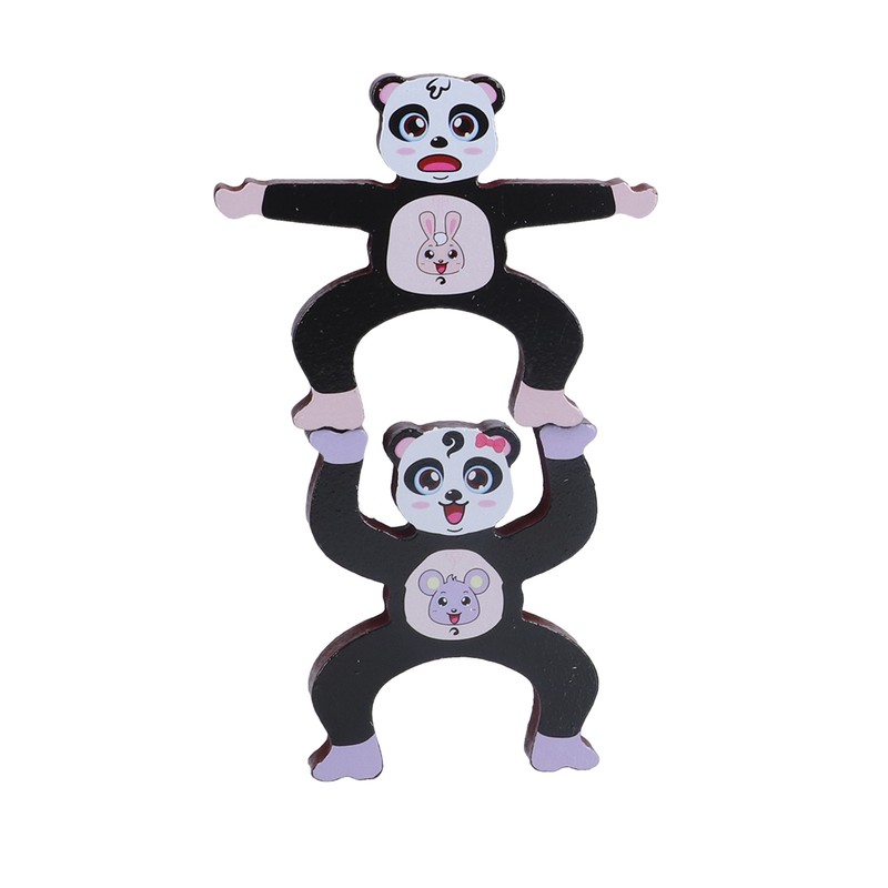 Wooden Stacking Games Toddler Children Interlock Balancing Blocks Educational ToyPanda