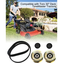 NTSUMI 131-4509 125-2532 Mower Idler Pulley and 120-3335 Belt Kit Compatible with Toro 30" Deck Mower Fit for TimeMaster TurfMaster Walk-Behind Exmark Models 20199 20200 20975 20975