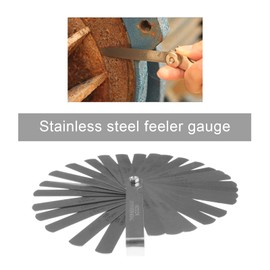 SING F LTD 2PCS Feeler Gauge Set 32 Blades Dual Marked Metric And Imperial Gap Measuring Tool & 16 Blades Standard SAE And Metric Gap Width Thickness Measuring Tool