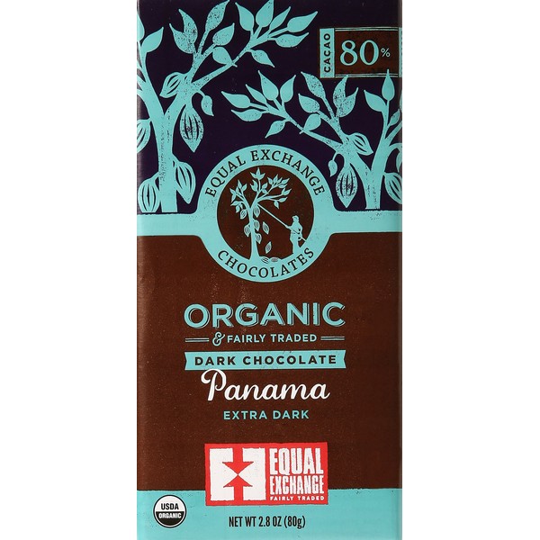 Equal Exchange Organic Dark Chocolate Panama Extra Dark, 2.8 oz