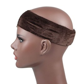 Wig Grip Band Adjustable Wig Comfort Band Non Slip Breathable Thin Head Hair Band to Keep Wig Secured (Coffee, One size)