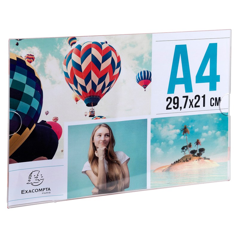 Exacompta - Ref. 84858QD - 1 A4 horizontal wall-mounted visual