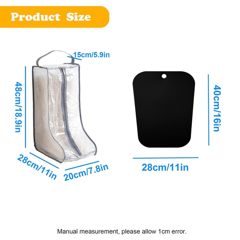 3-Pack Boot Bags & Boot Trees Set for Cowboy Boot