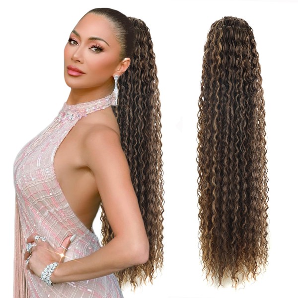 BEAUTY ON LINE Curly Ponytail Extension 30 inch Long Drawstring