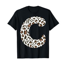 leopard animal print pattern monogram initial name letter c T-Shirt