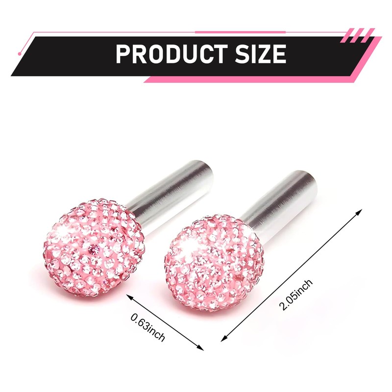 Zigeiya 4 PCS Car Bling Inner Door Lock Covers, Sparkling