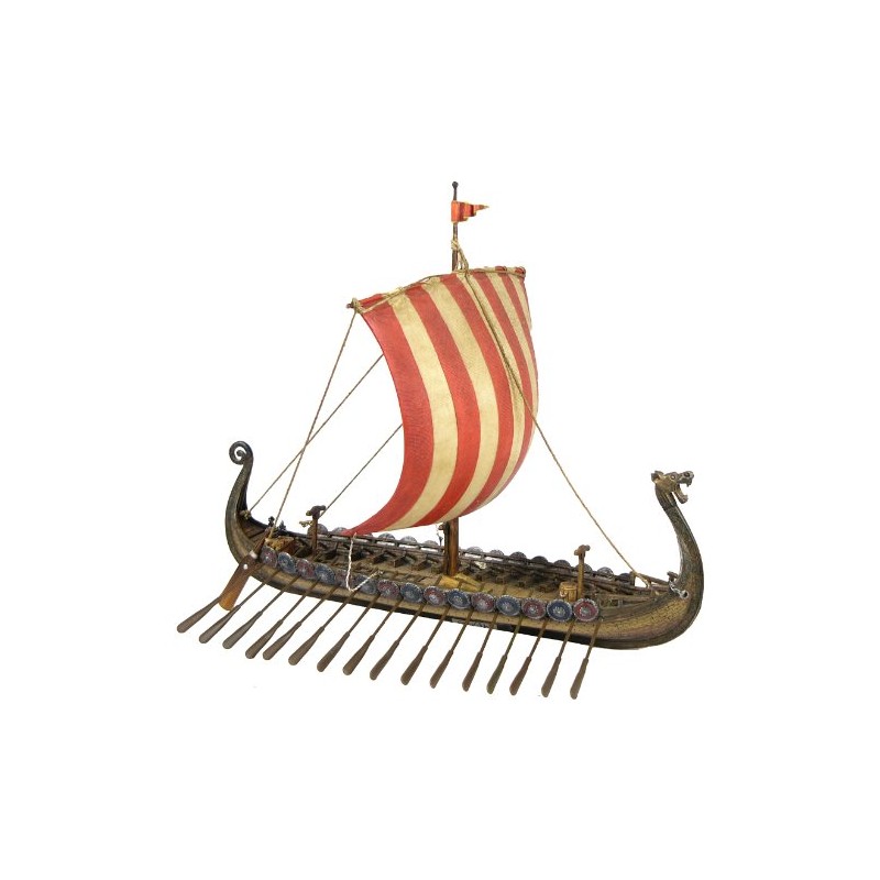 CTS Imports LLC Drekar Viking Ship Model Dragons Head Figurine